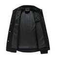 thumbnail image 4 of WREESH Fashion Winter Jacket Men'S Casual Solid Color Pockets Buttons Long Sleeve Outwear Coat Jacket Black, 4 of 8