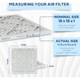 18x18x1 Air Filter MERV 13, Plated Furnace AC Air Replacement Filter, 4