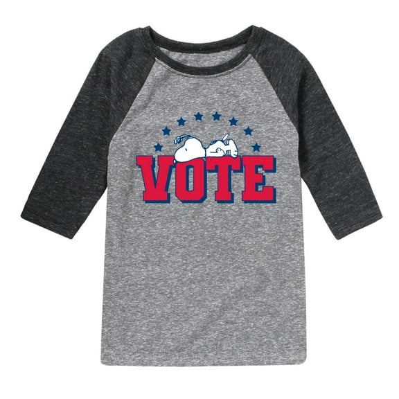Peanuts - Vote Snoopy - Toddler & Youth Raglan Graphic T-Shirt