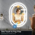 thumbnail image 5 of GODCHAR Oval Front and Backlit LED Bathroom Mirror, Anti-Fog, Dimmable Lighting, 3 Color Modes, Memory Function, 5 of 11