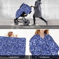 thumbnail image 6 of Car Seat Cover Baby - Dark Blue Glitter Patterns Breathable Infant Car Seat Cover for Baby Carseat, Lightweight Comfort Baby Essentials Must Haves Newborn Stuff for Girl Boy, 6 of 7