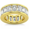 thumbnail image 4 of Pompeii 11 1/2Ct Emerald Cut Diamond Eternity Ring Channel Set 14k Gold Lab Grown, 4 of 4