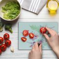 thumbnail image 4 of Hummingbirds Cutting Board, Tropical Summer Flying Avian Animal Theme Wild Nature Theme, Decorative Tempered Glass Cutting and Serving Board, Small Size, Pale Green and Pale Pink, by Ambesonne, 4 of 5