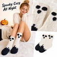 thumbnail image 2 of Evdexr Halloween Socks Women Soft Spooky Fuzzy Socks Cozy Causal Lounge Sock for Stuffers Gifts Halloween with Pumpkin Bat Graphic, 2 of 6