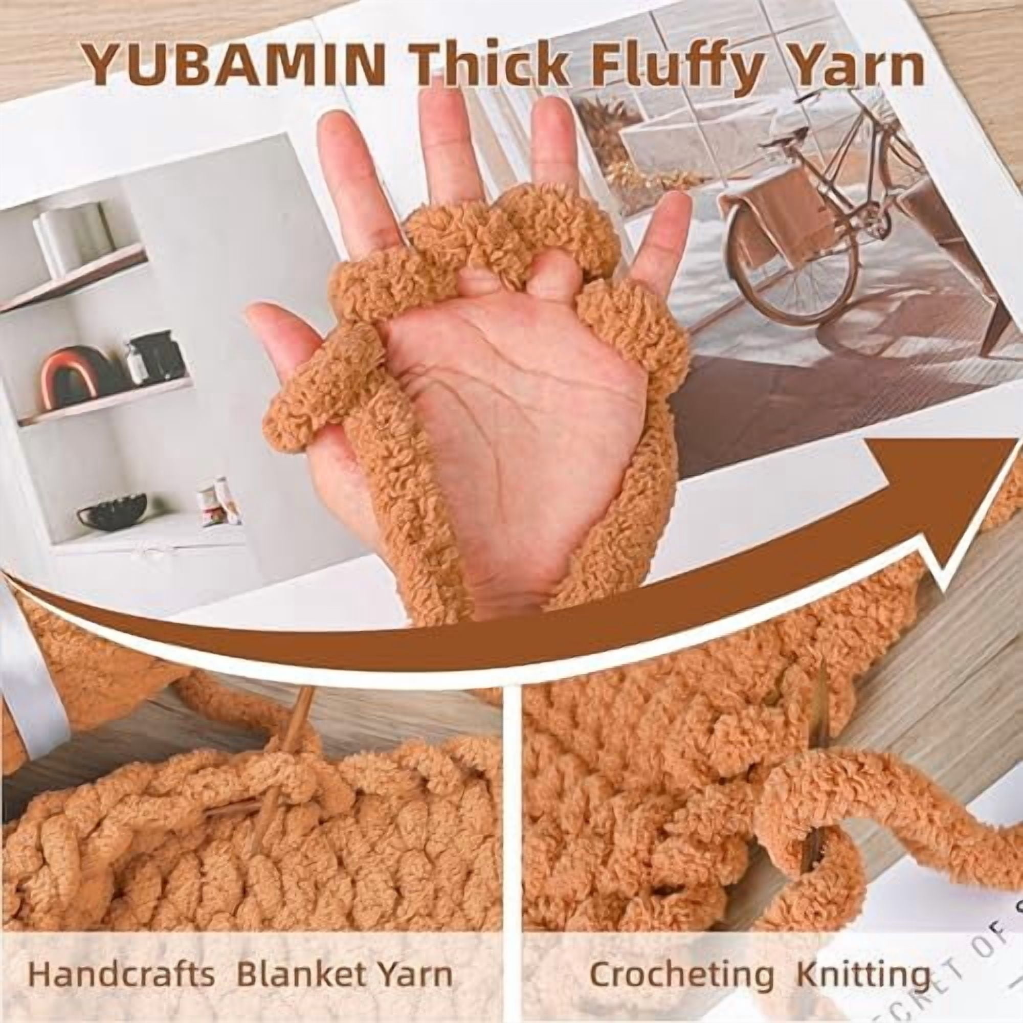 Chunky Yarn for Hand Knitting, 8 Packs Chunky Chenille Yarn for Crocheting, Bulky Thick Fluffy Yarns for Knitting, Super Bulky Blanket Yarns for Handcrafts 2045g (72oz) 245 Yards (224m)