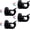 Black X 4, variant on Magnetic Curtain Rod Bracket, No Drill Towel Bar Holder for Poles 0.4-0.86 Inch, Heavy Duty Wall Mount, Black, 2 Pack