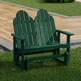 thumbnail image 2 of Wildridge Classic Adirondack Glider, Turf Green - Outdoor Weather Resistant Recycled HDPE Glider for Porch, Patio, Deck, 2 of 4