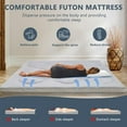 thumbnail image 4 of ABORON Japanese Floor Mattress Futon Mattress Queen Size, Thicken Tatami Mat Sleeping Pad Foldable Roll Up Mattress Gray, 4 of 10