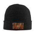 thumbnail image 2 of XMXT Winter Casual Beanie Hats for Men Women, Taiji Back Pattern Unisex Adult Cap Warm Daily Knit Hat Skull Caps, Black, 2 of 9