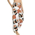thumbnail image 2 of Balery Sushi Roll print Women's Pajama Pants,Ultra Lightweight Pjs,Lounge Pant-Large, 2 of 9