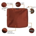 thumbnail image 5 of Classic Accessories Ravenna® Rectangular Patio Seat Cushion Slip Cover - Durable Outdoor Cushion, Spice, 17"L x 15"W x 2"Thick, 5 of 16