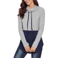 thumbnail image 1 of con capucha cuello vuelto para mujer, blusas de con cordón Hugo  Sudadera con cuello en color para mujer, 1 of 10