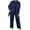 Blue, variant on sususu Airport Outfits for Women 2025,Sweat Set Women's Solid Color Casual Tunic Top Straight Leg Trousers Mid Long Jacket Three Piece Suit Set For Everyday And Outdoor Wear - Black
