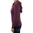 thumbnail image 4 of Ms Lovely Ultra Soft Women's Sleep and Lounge Zip-Up Sweatshirt with Hoodie - Burgundy Small, 4 of 4