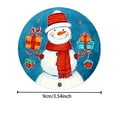 thumbnail image 3 of Christmas Coaster Set 6 Pcs Blue Snowman Design Heat Resistant Coaster Table Protection for Holiday Dining Decor Party Supplies and Festive Home Decoration, 3 of 6