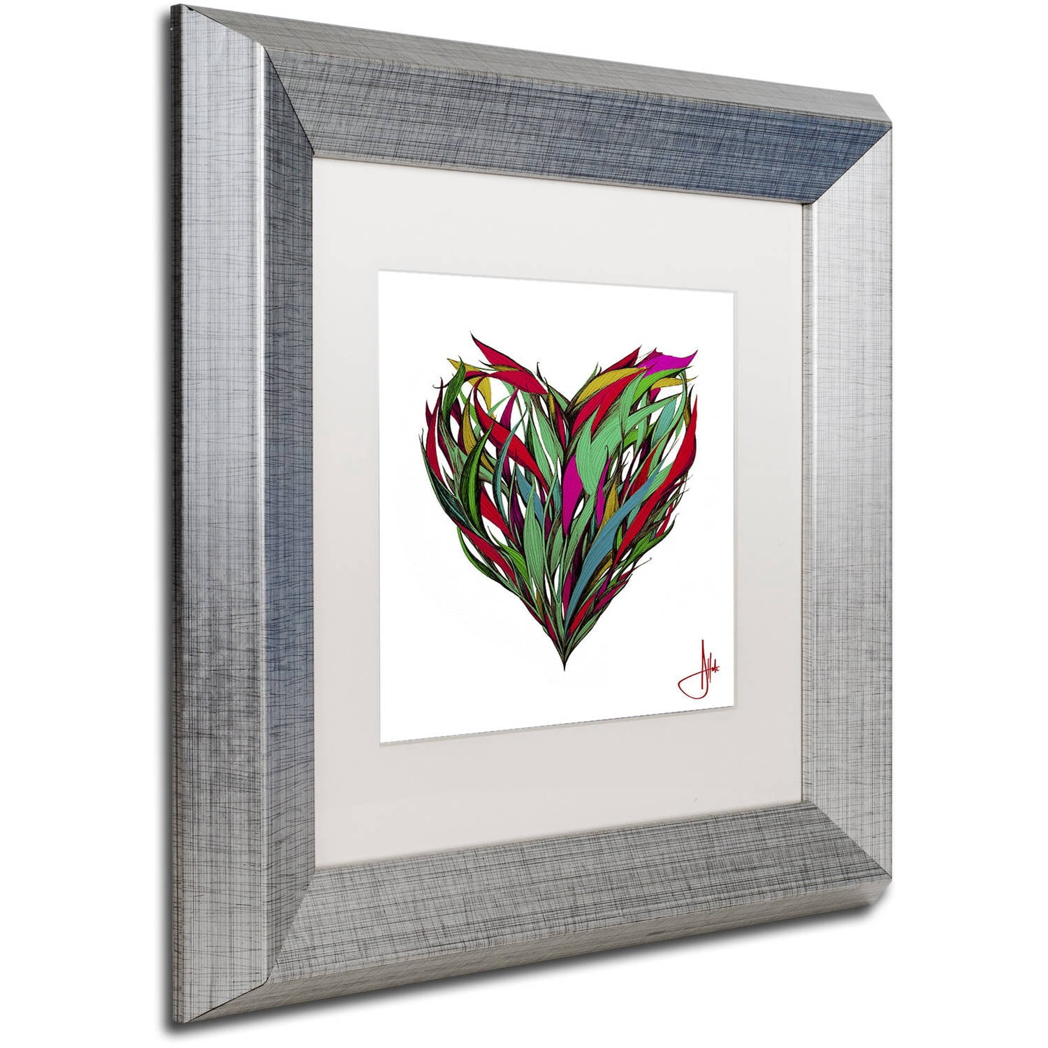 Trademark Fine Art 'Seasons' Canvas Art by Marc Allante, White Matte, Silver Frame
