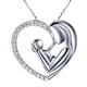 thumbnail image 1 of Regalos de hija, collar con colgante de cadena de cristal con forma de corazón para mujer., 1 of 3