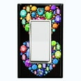 thumbnail image 1 of Metal Light Switch Plate Cover Colorful Multi-Shaped Gemstone Heart DIA004, 1 of 13
