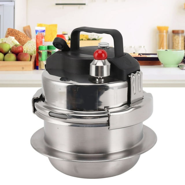Mini Outdoor Pressure Cooker, Explosion Proof Stainless Steel Pressure Cooking Pot Fast Heating 100KPa for Induction Cooktop 0.8L,1.2L,1.6L