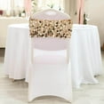thumbnail image 2 of Efavormart 5 Pack Gold Big Payette Sequin Round Chair Sashes For Weddings Party Banquets Decor, 2 of 11