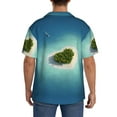 thumbnail image 5 of Disketp Men's Hawaiian Paradise Island Print Shirts Button Down Holiday Beach Shirts-XX-Large, 5 of 7