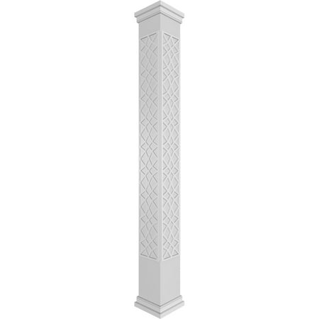 

Ekena Millwork 8 W x 8 H Craftsman Classic Square Non-Tapered Mosaic Fretwork Column w/ Prairie Capital & Prairie Base