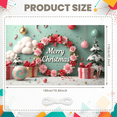 thumbnail image 5 of Colorful Design Christmas Banner Decorative Wreath Holiday Decoration Party Backdrop for Home Celebration Photo Props Winter Festive, 5 of 9