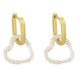 thumbnail image 1 of Nuevos pendientes colgantes con forma de corazón romántico y de amor para mujer, color blanco | Código de modelo 4148 Blanco, 1 of 5