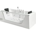 thumbnail image 3 of EAGO AM196ETL 6 ft Clear Rectangular Acrylic Whirlpool Bathtub for Two, 3 of 15