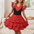 thumbnail image 2 of Gubotare Vintage Dresses for Girls Halter Dress Sleeveless Bowknot Heart Neck (Black,10-11 Years), 2 of 8