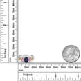 thumbnail image 3 of Gem Stone King 925 Sterling Silver and 10K Yellow Gold Oval Blue Sapphire Pink Sapphire and White Diamond 3 Stone Ring for Women (3.03 Cttw, Gemstone September Birthstone, Size 9), 3 of 3
