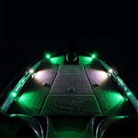 T-H Marine Supplies LEDBW-80-2-GB-DP 2.8 x 1.5 in. Extreme Pro X6 LED Deck Lighting, Green & Blue