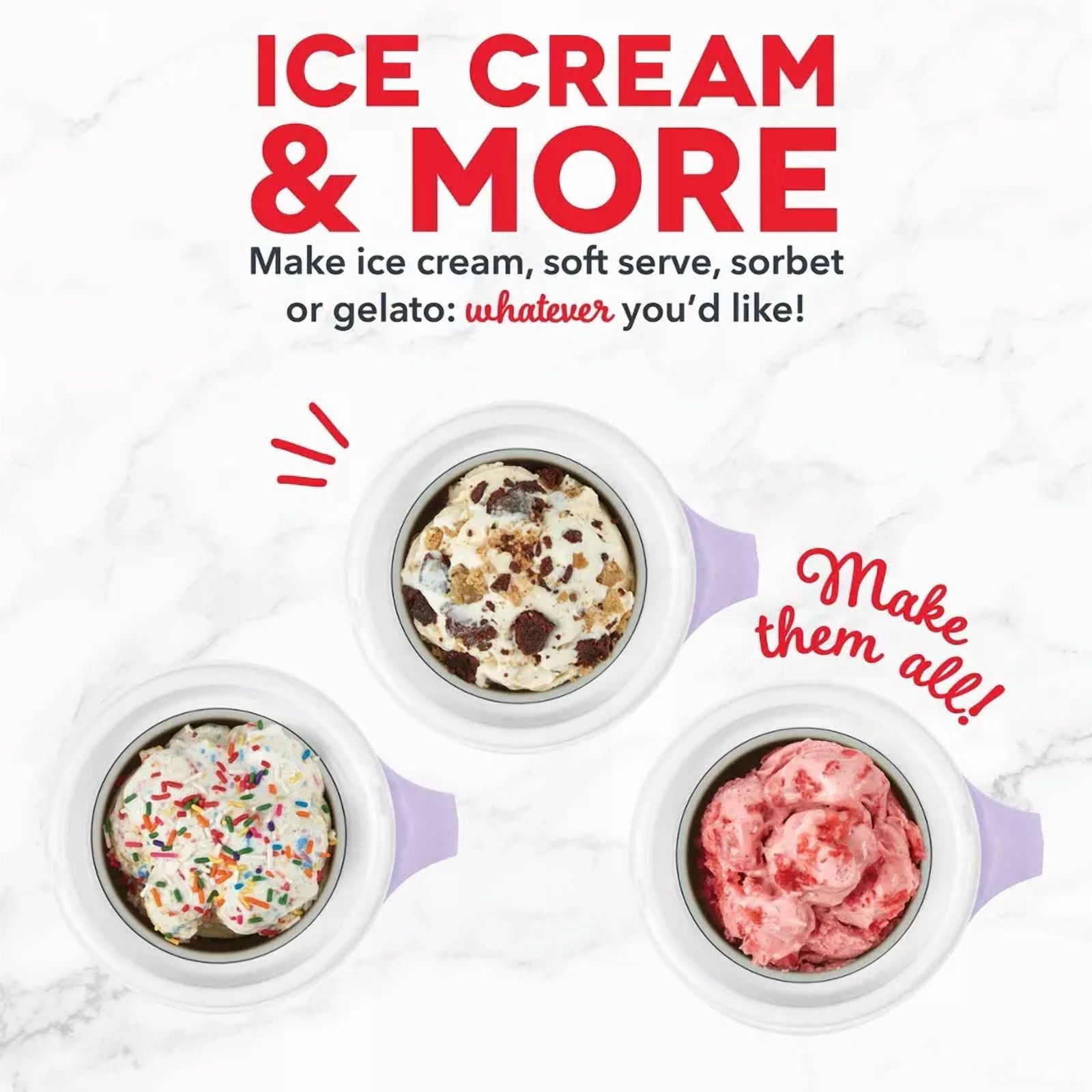 Electric Ice Cream Maker Multi-Purpose Soft Serve Ice Cream Machine