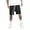 Black/White, variant on Ma Croix Men's Elastic Waist Stripe Track Shorts with Casual Drawstring
