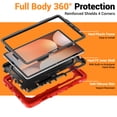 thumbnail image 5 of Case for Samsung Galaxy Tab S10 Lite/S10 FE/S9 FE/S9, 360 Rotating Stand Handle Shoulder Strap Heavy Duty Shockproof Cover, Red, 5 of 7