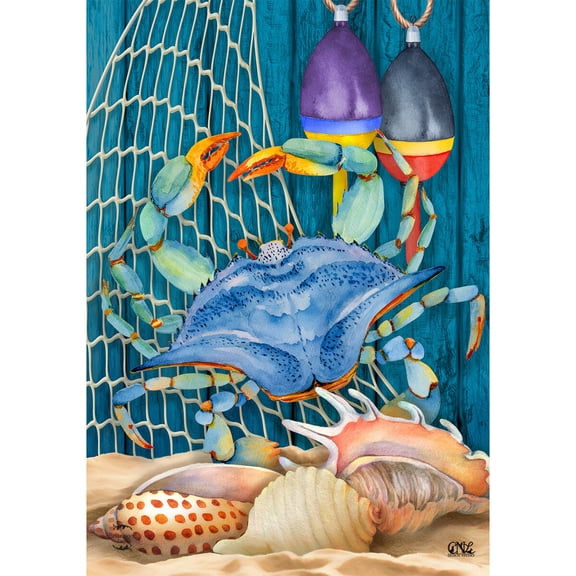 Briarwood Lane House Flag 40x28 For Outdoor Crab Walk Summer For Summer House Flag
