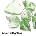 thumbnail image 3 of Uxcell Fire Glass for Fire Pit, 1.18"-1.97" High Luster Reflective Glass Rocks, Green, 3 of 4