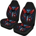 thumbnail image 5 of Pzuqiu American Flag Butterfly Seat Cover Sets Full Lightweight Full Wrapping Edge Seat Covers Easy to Install Car Interior Accessories Automotive Vehicle Cushion All Season Fit For Sedan, 5 of 7