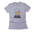 thumbnail image 1 of Relief Pitcher - Beer Baseball Pitcher Funny Pun Women's Cotton Grey T-Shirt, 1 of 2