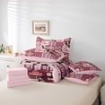 thumbnail image 4 of Manfei Pink Cowgirl Cowboy Bedding Comforter Set 7pcs, Western Boho Aztec Queen Bedding Sets, Rustic Cow Print Reversible Queen Sheet Sets, Super Cozy Room Decor, 4 of 7