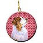 Carolines Treasures LH9138CO1 Australian Shepherd Valentines Love and Hearts Ceramic Ornament 3 in multicolor