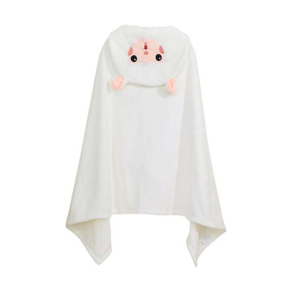 Cethrio Kids Girls Flannel Bathrobes, Warm Winter Lightweight Soft Sleepwear Robes White Size 3-10T