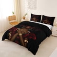 thumbnail image 3 of spefrowx Chic Rose Woman Bedding for Teens, Fashion Red Dress Girl Duvet Cover Full, Black Reversible, 3 Pieces, 1 Duvet Cover and 2 Pillowcases, 3 of 6