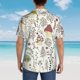 thumbnail image 4 of Balery Colorful Mushrooms and Plants Camisas hawaianas de manga corta para hombre, camisas playeras de corte holgado, camisas de vacaciones con botones,Small, 4 of 7