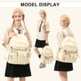 thumbnail image 4 of Cute Backpacks for School Bookbag for Teenagers, School Backpack for Teens Book Bags School Bag for Women Men, Aesthetic Backpacks for Teens High School College Backpack Laptop Casual Daypack Beige, 4 of 10