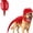 Red, variant on Dinosaur Skeleton Dog Costume, Prehistoric Bone Pet Costume (Black,40 in) | Costume with Dino Head Cover and Back Skeleton Design, Funny Halloween Dress Up Outfit for Dogs, Puppy Party Cosplay Outfit
