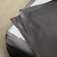 thumbnail image 3 of Sheet has Zipper Fitted Sheet, (Olympic Queen Size 66x80) 15 Inch Deep Pocket, 100% Egyptian Cotton, 800 TC, Solid Dark Grey Color., 3 of 10