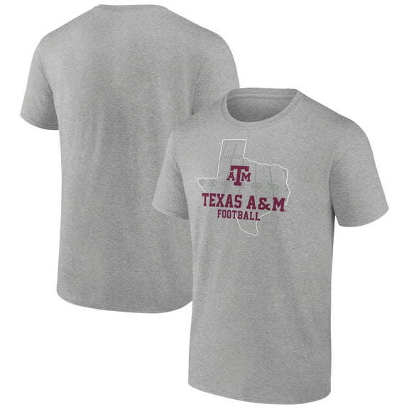 Men's Heather Gray Texas A&M Aggies State Field T-Shirt