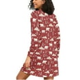 thumbnail image 2 of joogoo Polar Bear Christmas Women's Long Sleeve Nightgown Sleepwear L, 2 of 8