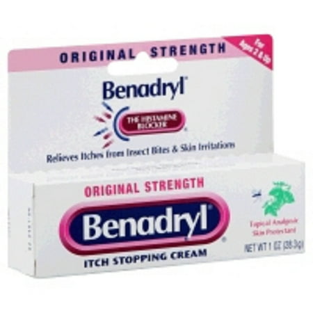 Benadryl - Itch Relief - 2% / 0.1% Original Strength Cream - 1 Each - 1 oz. Tube -